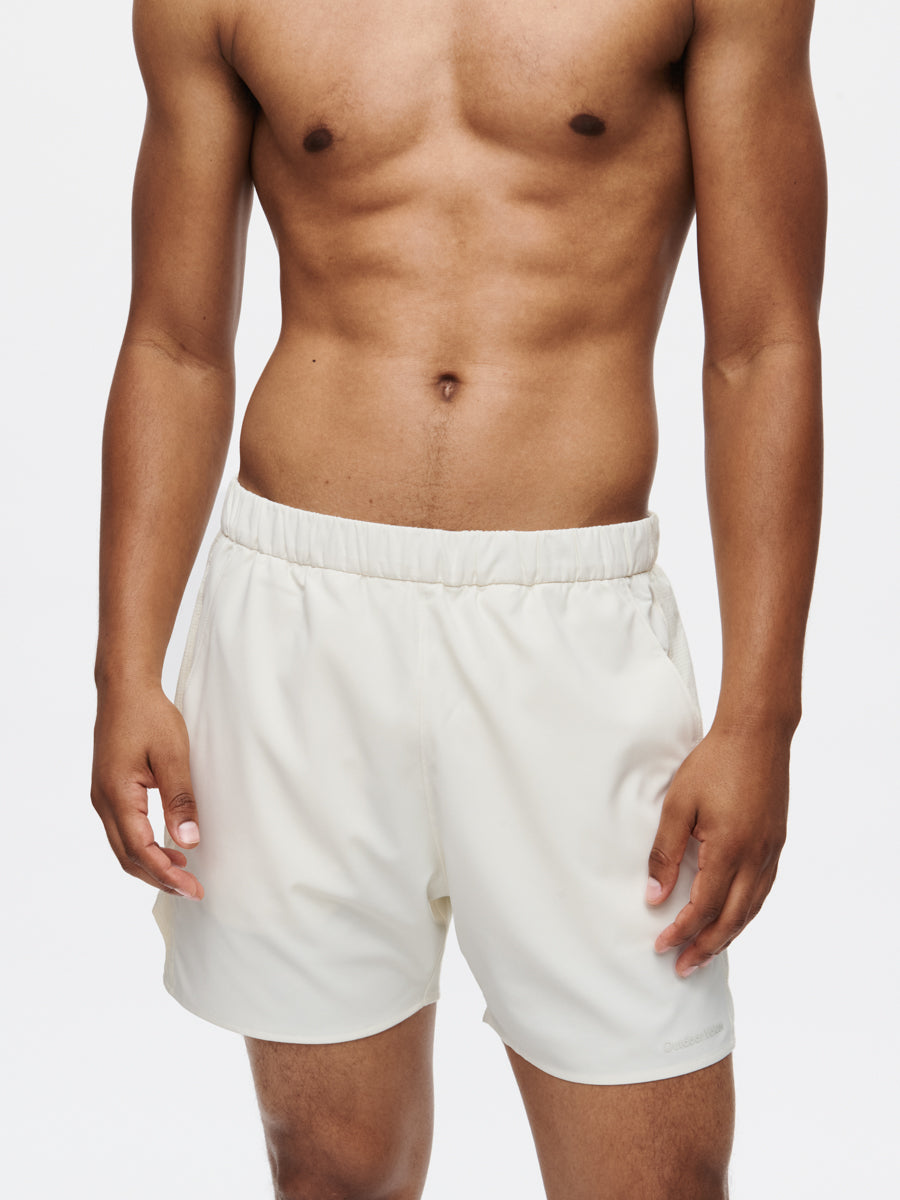 High Stride 5" Short with Pockets Milk Stone