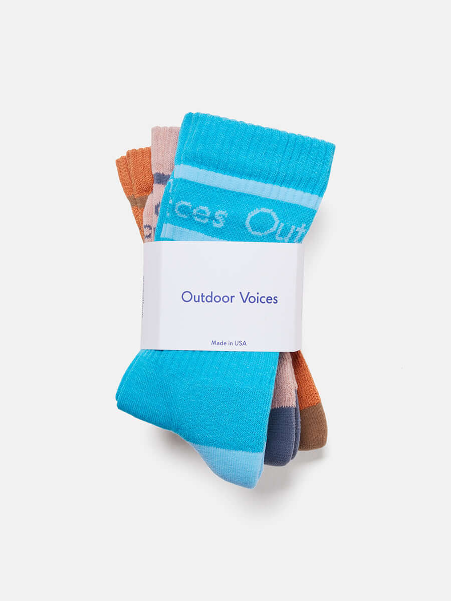 OV Club Crew Sock 3-Pack Blizzard/Rose Water/Latte