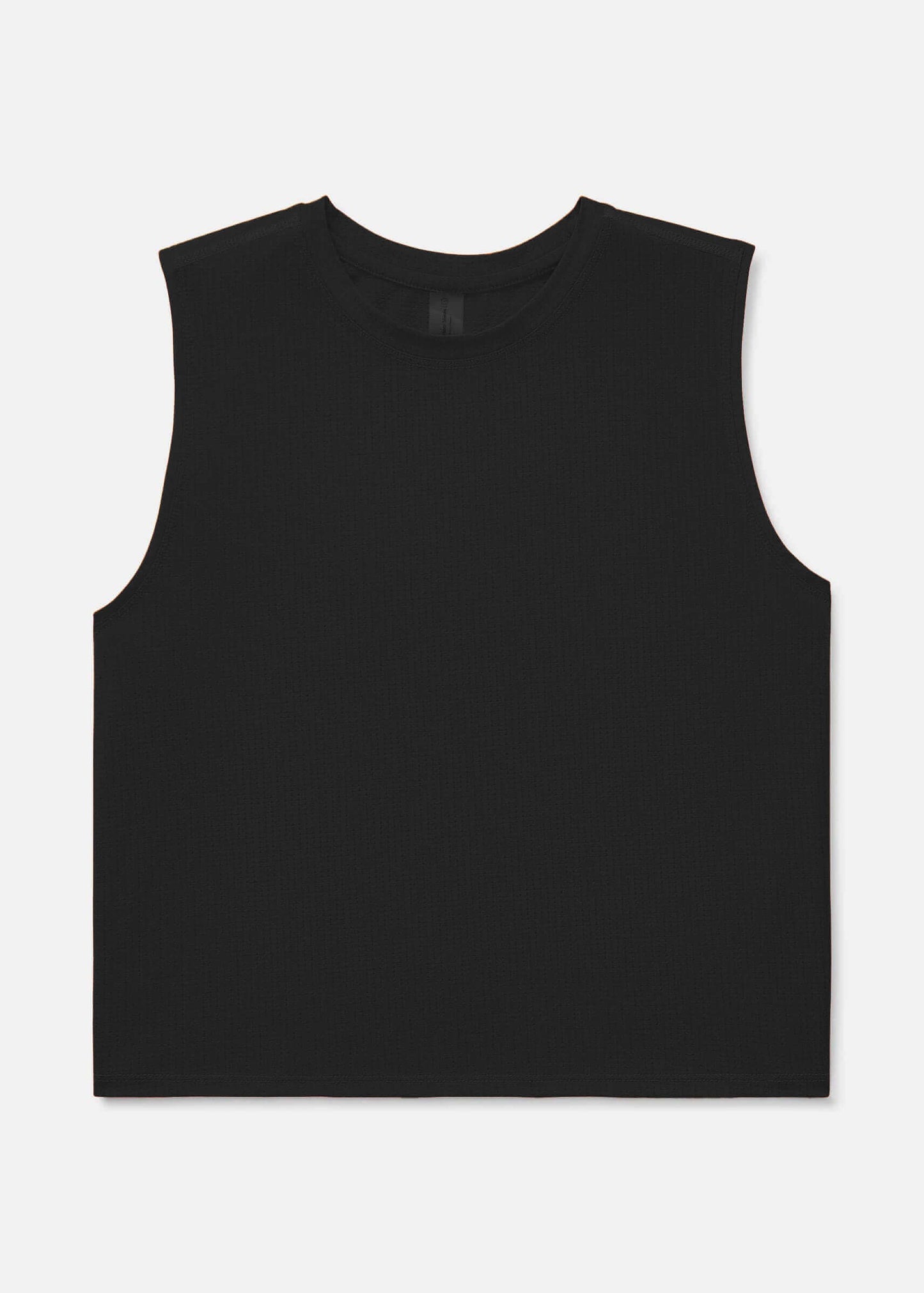 ThinkFast Mesh Cropped Muscle Tank Black