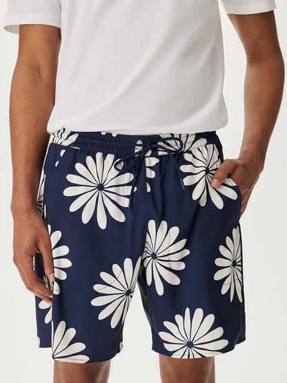 SolarCool 7" Beach Short Navy Floral