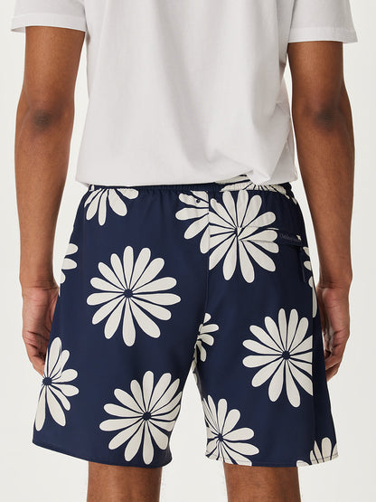 SolarCool 7" Beach Short Navy Floral