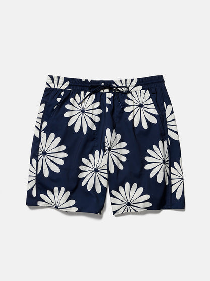 SolarCool 7" Beach Short Navy Floral