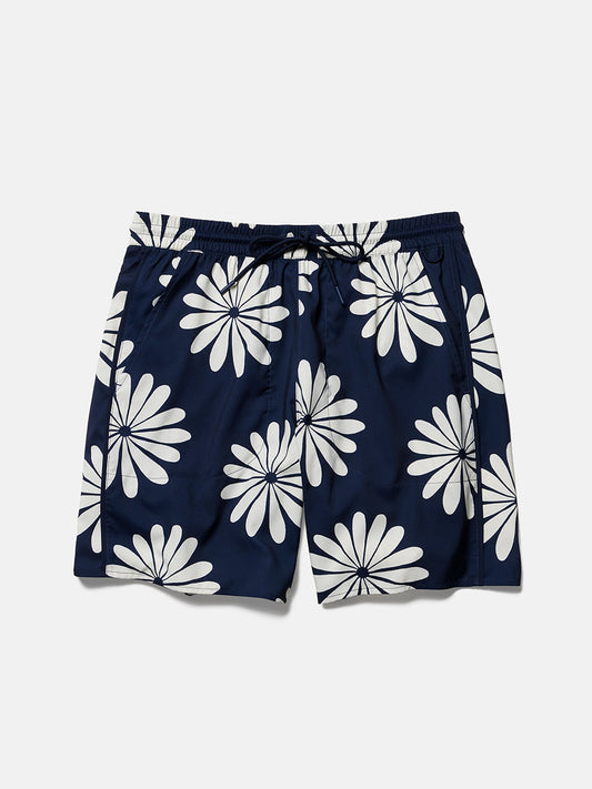 SolarCool 7" Beach Short Navy Floral