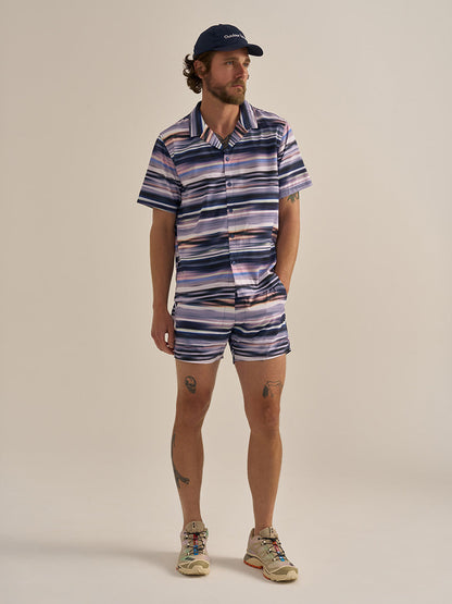 SolarCool 5" Beach Short Rainstorm Blur