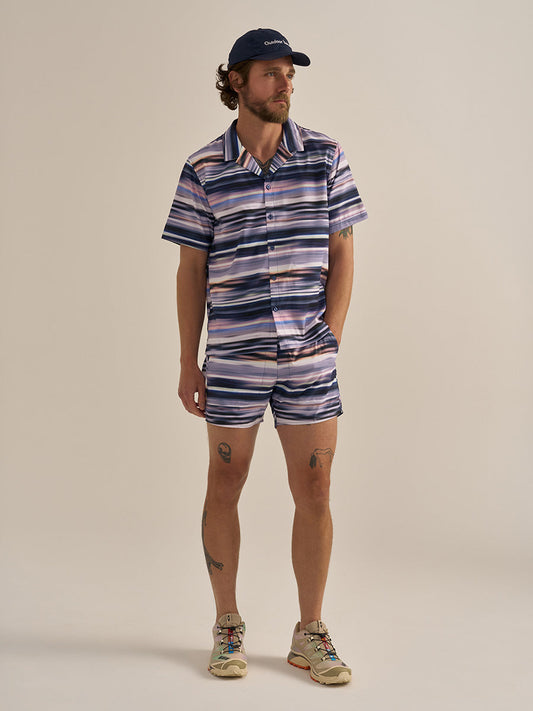 SolarCool 5" Beach Short Rainstorm Blur