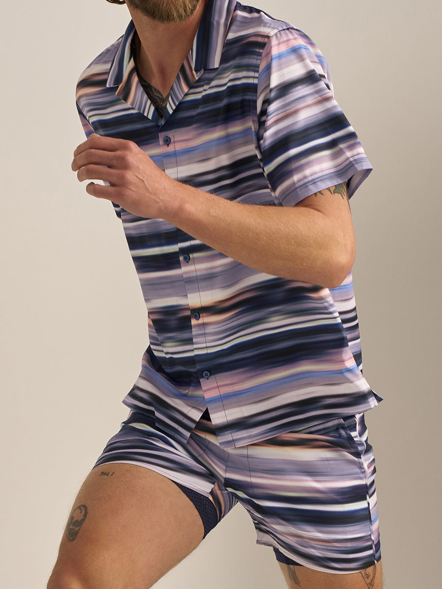 SolarCool 5" Beach Short Rainstorm Blur