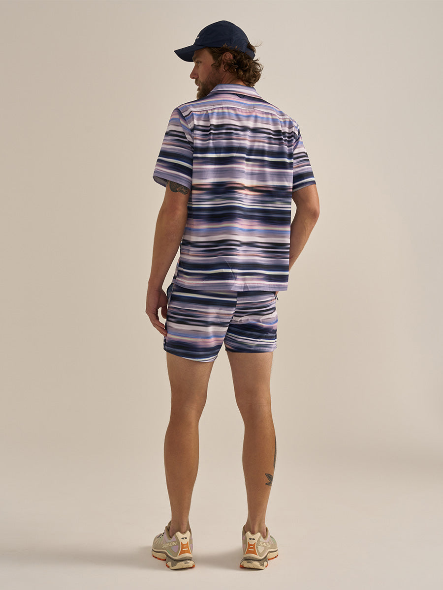 SolarCool 5" Beach Short Rainstorm Blur