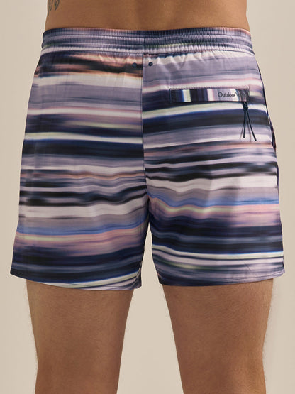 SolarCool 5" Beach Short Rainstorm Blur