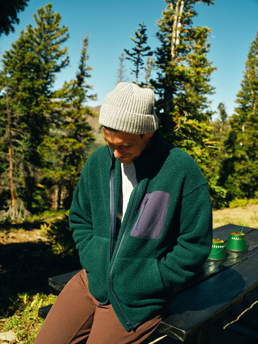 MegaFleece Full Zip Conifer/Navy
