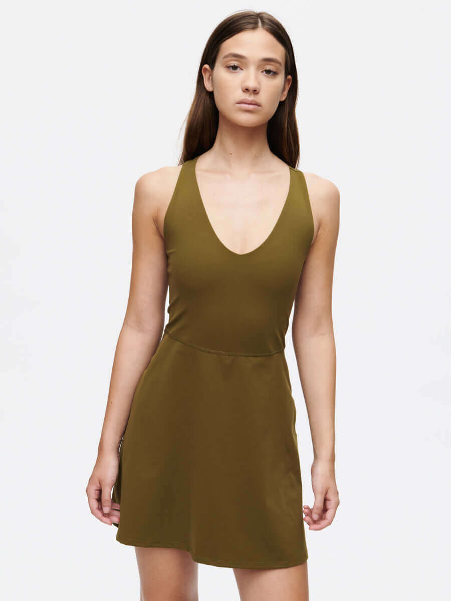 Volley Dress Dark Olive