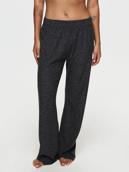 CloudKnit Wide Leg Pant Charcoal