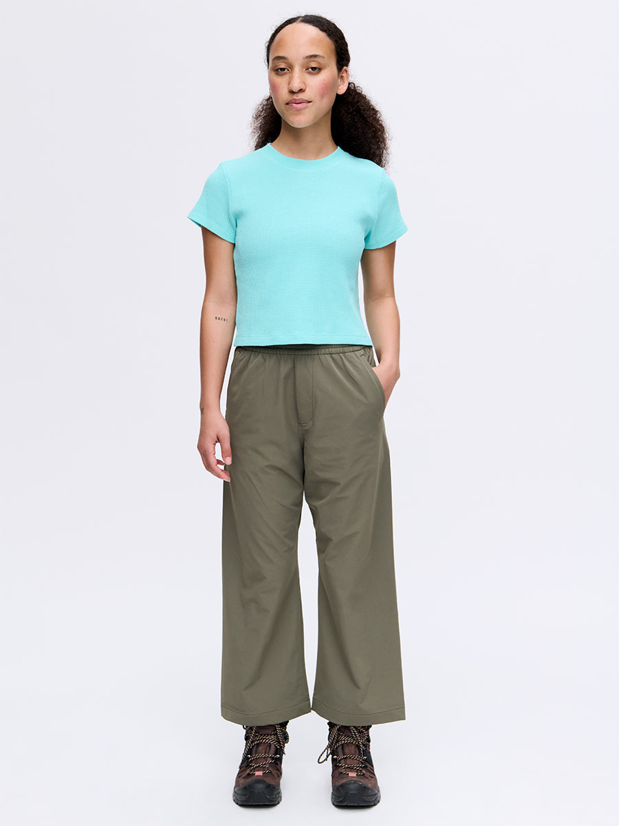 RecTrek Cropped Wide Leg Pant Tea Tree