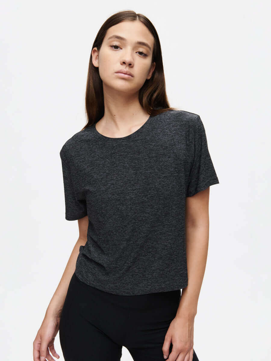 CloudKnit Boxy Shortsleeve Charcoal