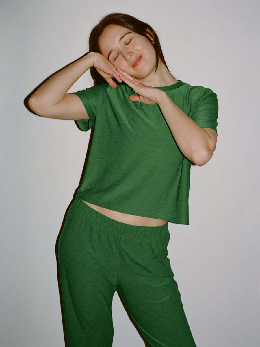 CloudKnit Boxy Shortsleeve Grass