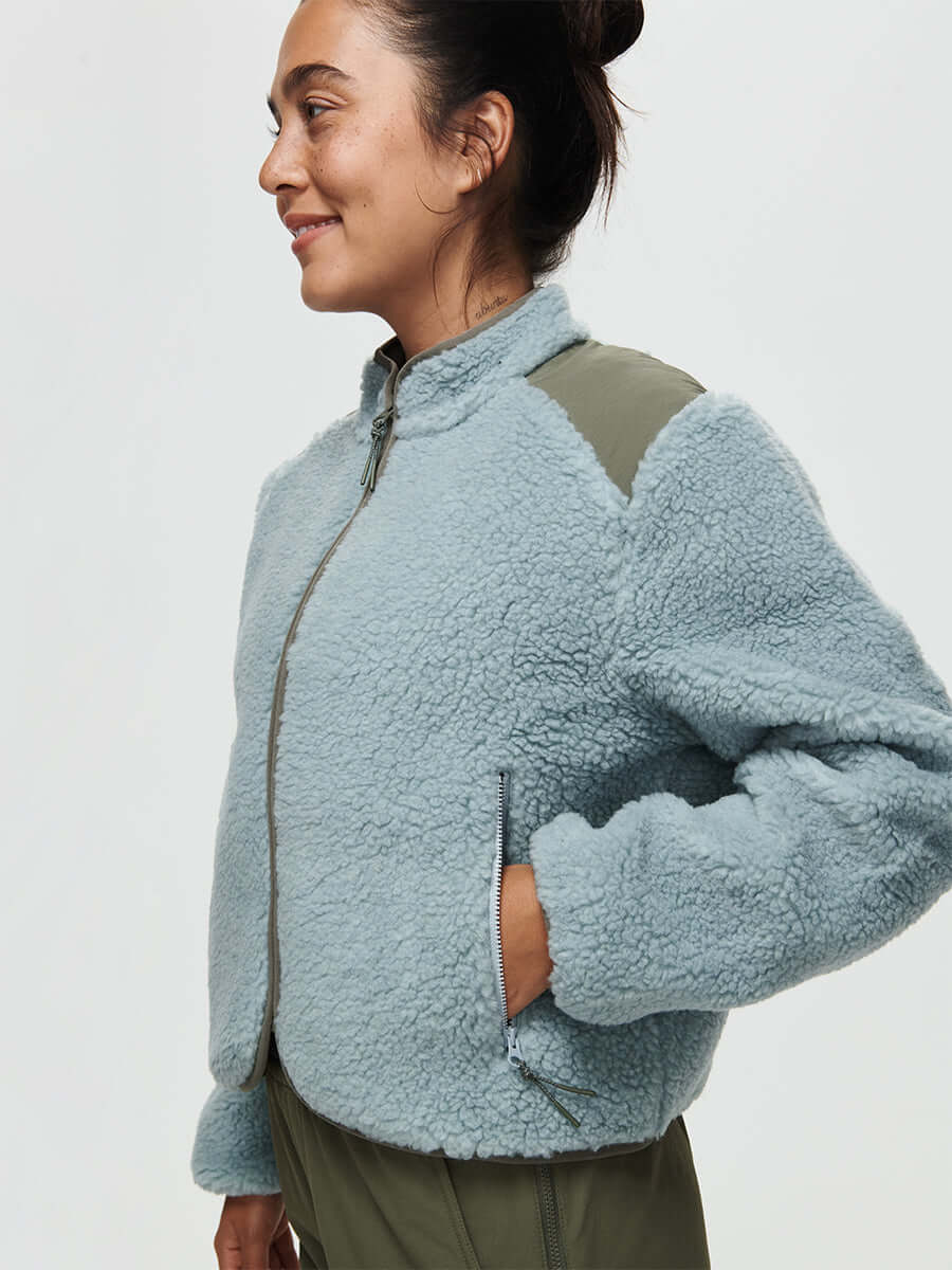 Candy Fleece Jacket Steel Multi