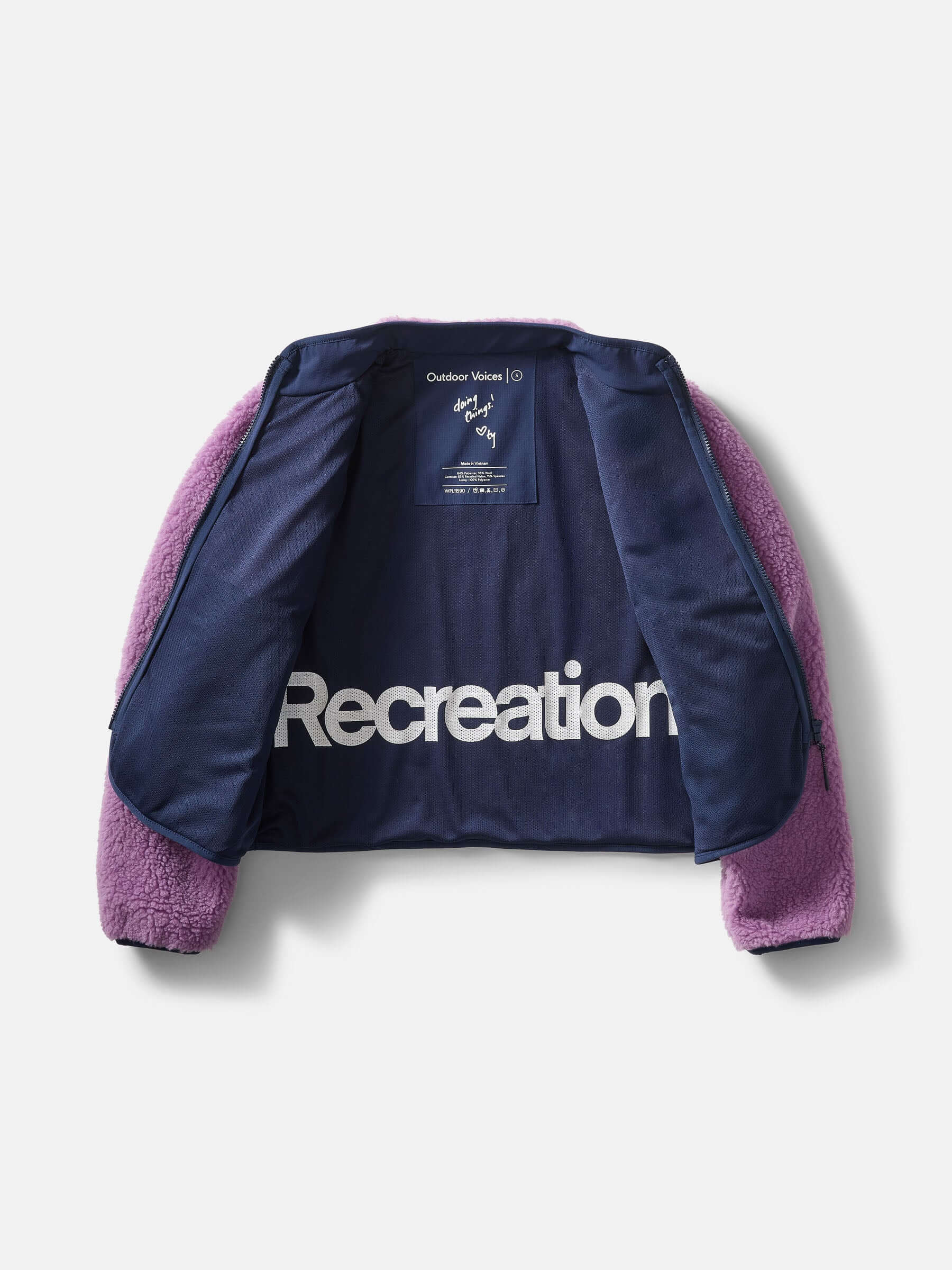 Candy Fleece Jacket Orchid Multi