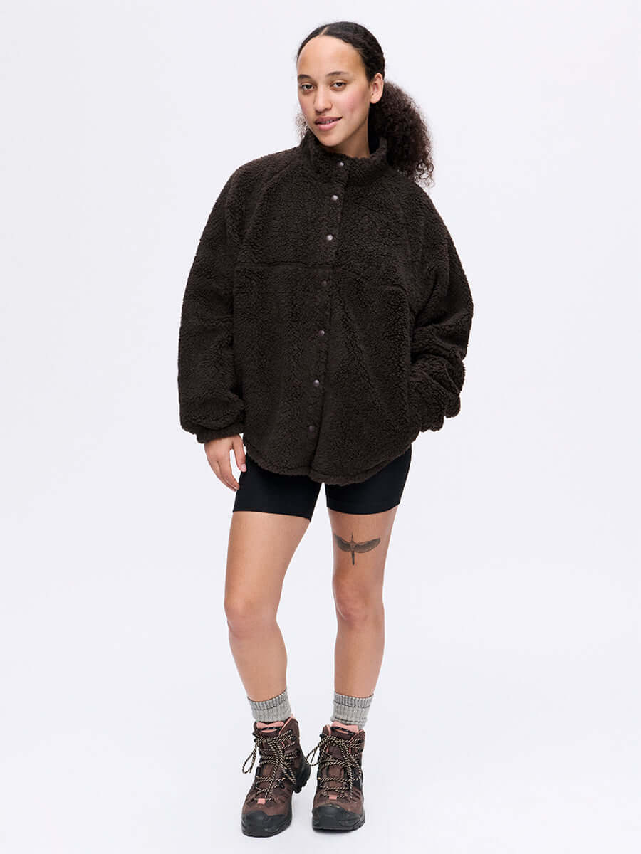 Candy Fleece Snap Jacket Earth