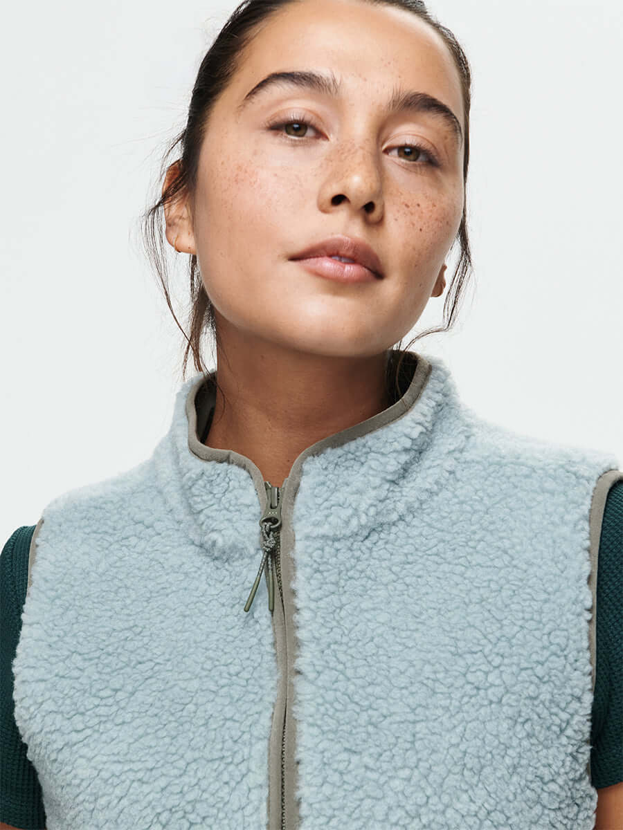 Candy Fleece Vest Steel Multi