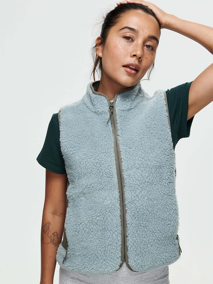 Candy Fleece Vest Steel Multi