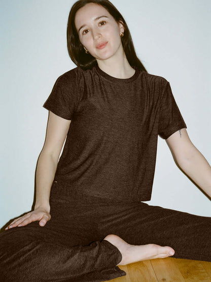 CloudKnit Wide Leg Pant Dark Bay