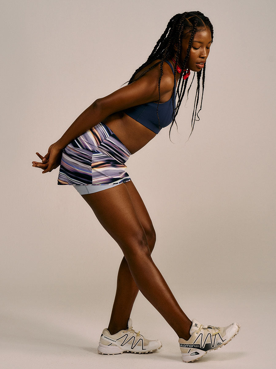 LightSpeed Minimal 3" Skort Rainstorm Blur