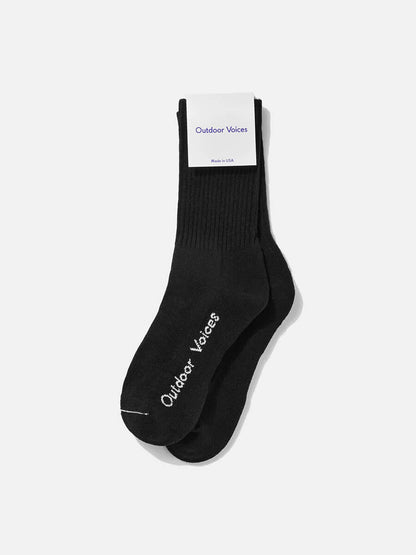 OV Solid Crew Sock Black