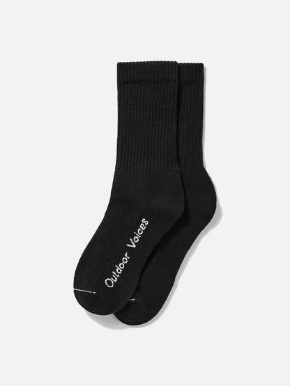 OV Solid Crew Sock Black