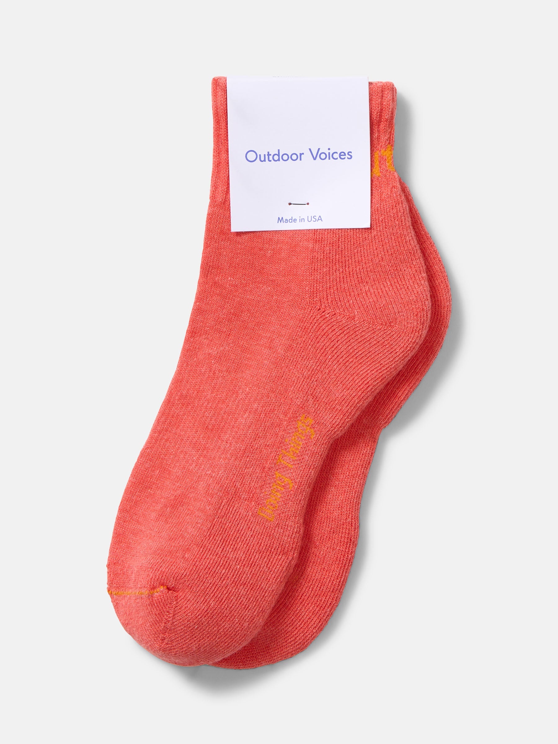 OV Rec Ankle Sock Hot Coral