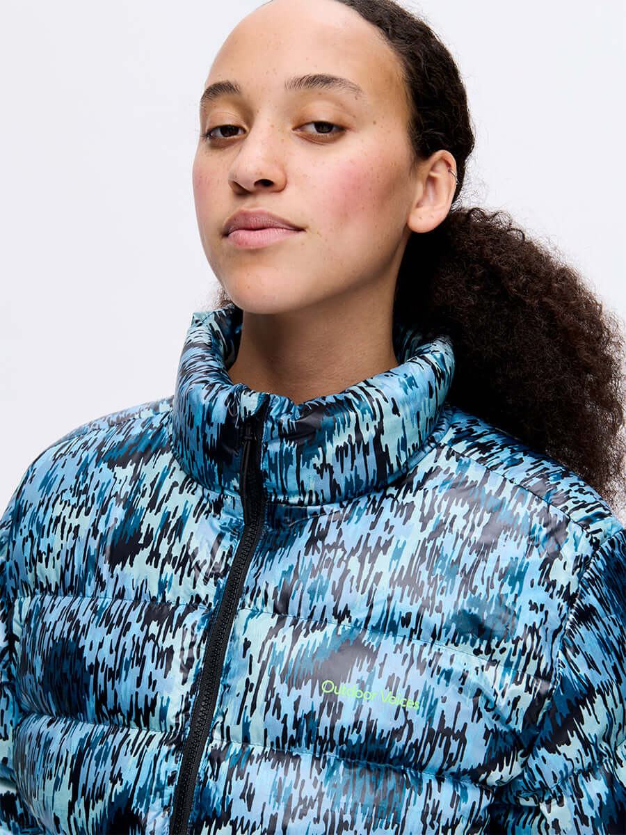 Rainy Floral Puff Mineral Blue