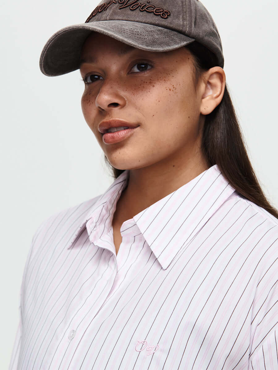 Striped Sun Shirt Guava