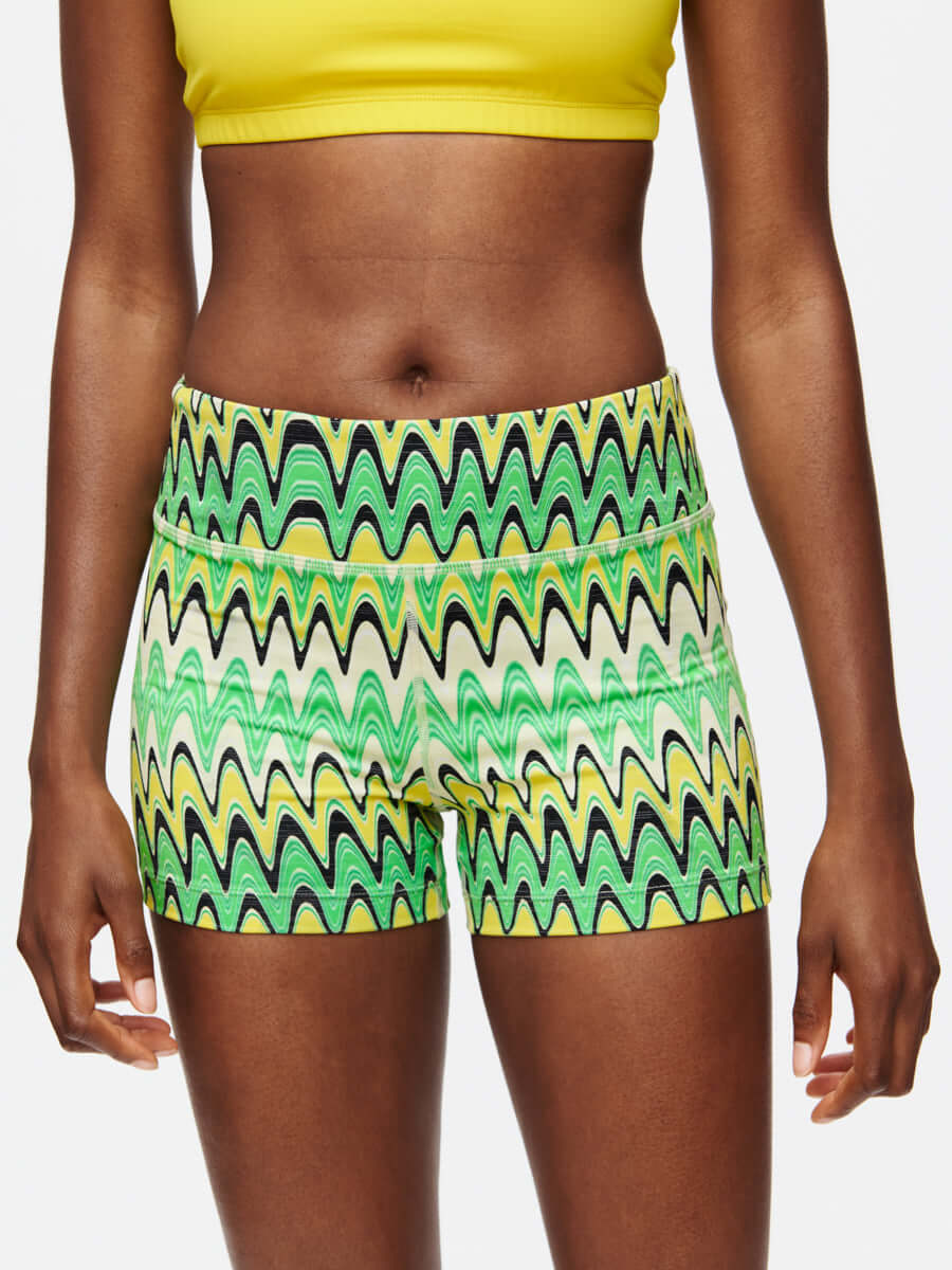 TechSweat 3" Short Joggy Green Helios