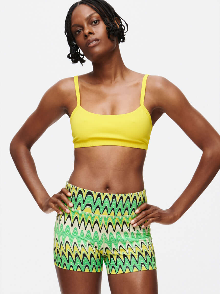 TechSweat 3" Short Joggy Green Helios