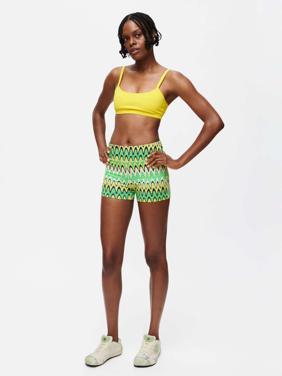 TechSweat 3" Short Joggy Green Helios