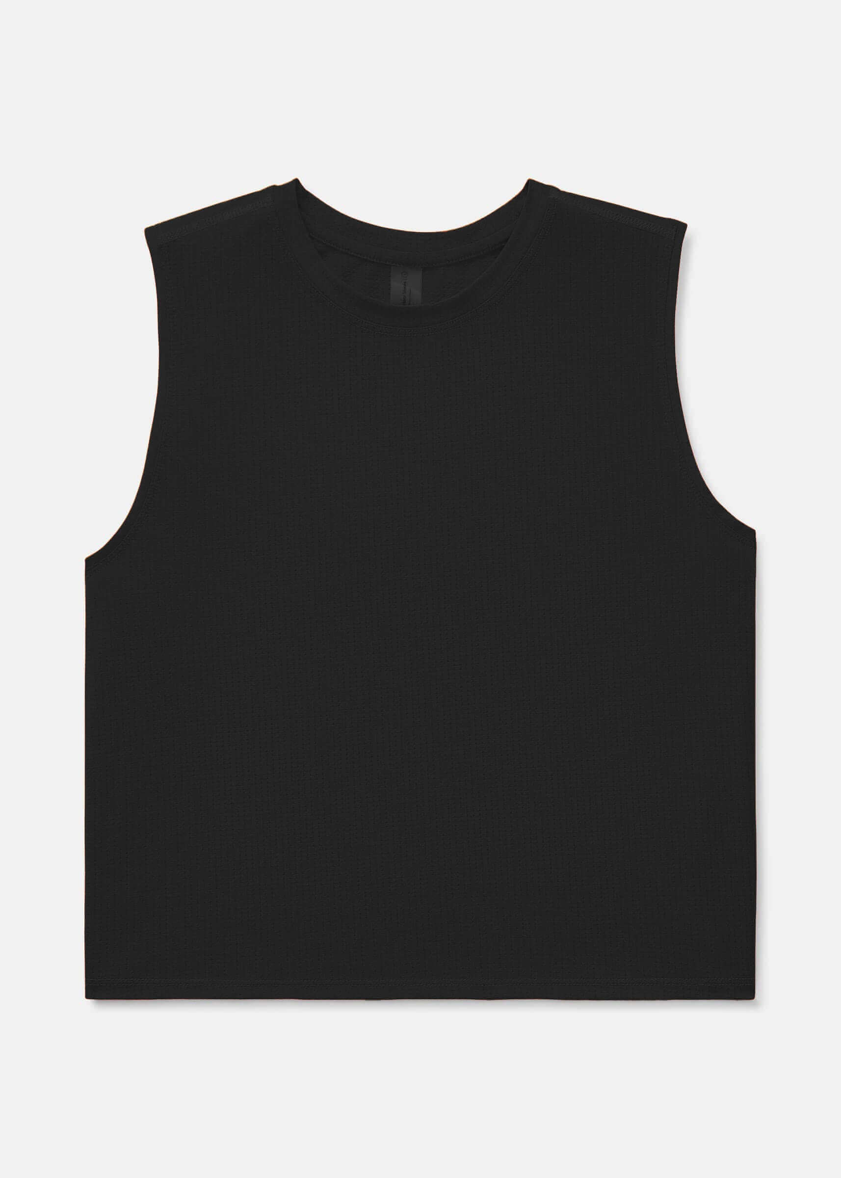 ThinkFast Mesh Cropped Muscle Tank Black