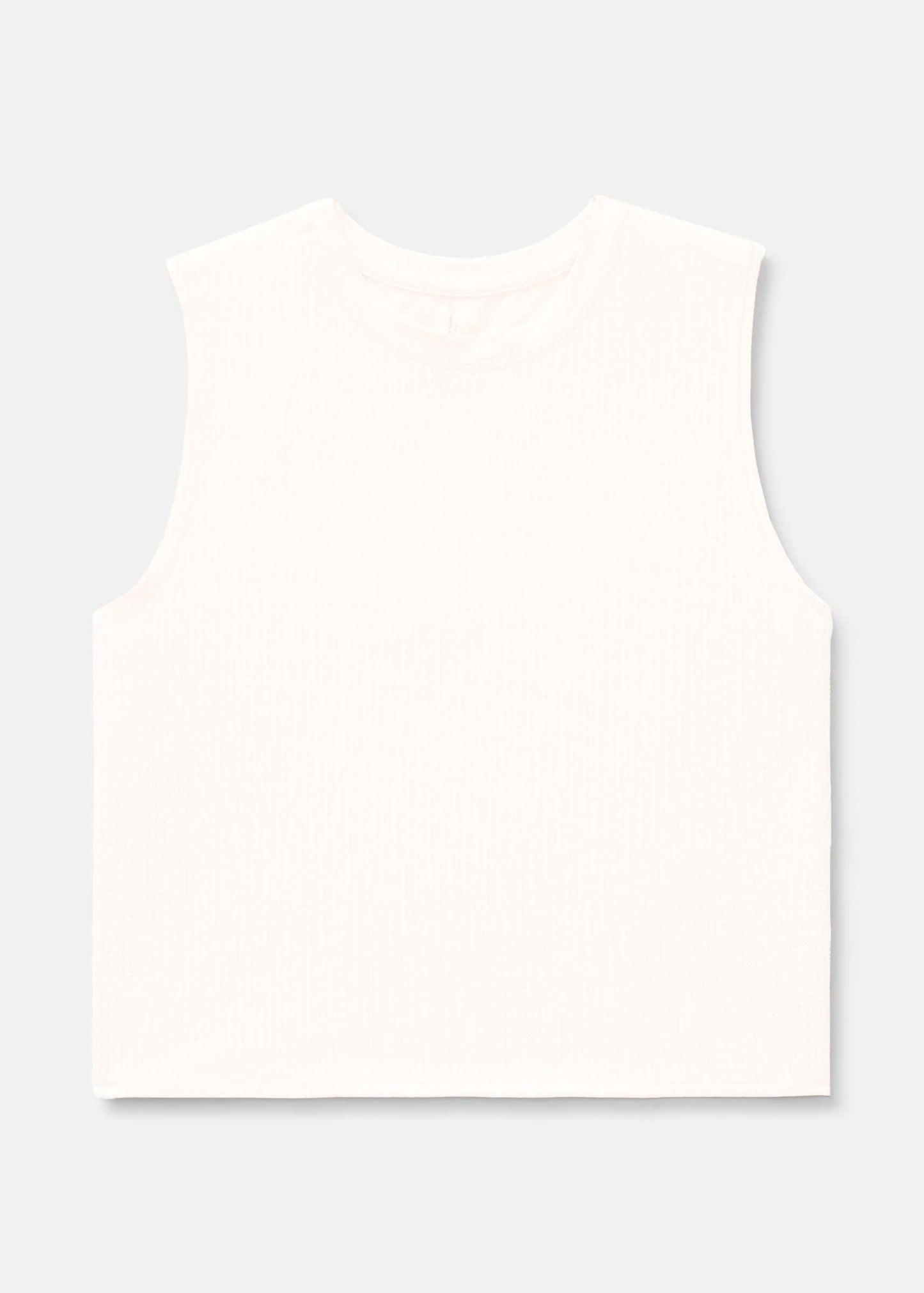 ThinkFast Mesh Cropped Muscle Tank Brilliant White