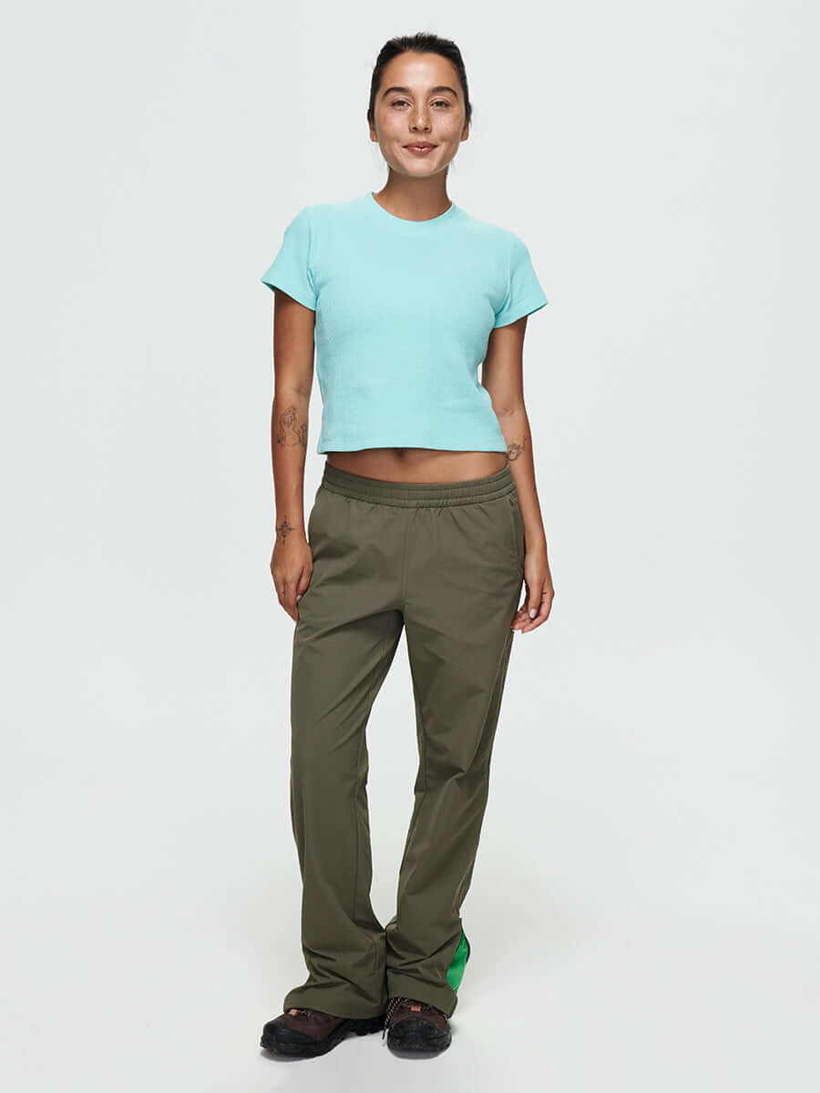 Waffle Baby Tee Seaglass
