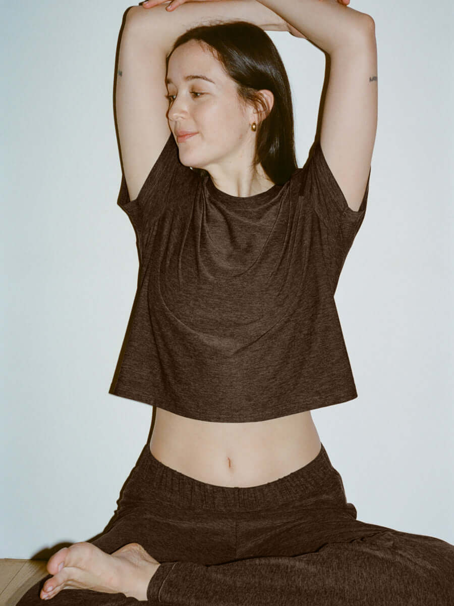 CloudKnit Wide Leg Pant Dark Bay